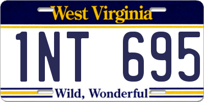 WV license plate 1NT695