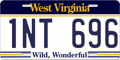 WV license plate 1NT696