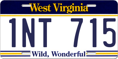 WV license plate 1NT715