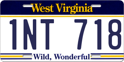 WV license plate 1NT718