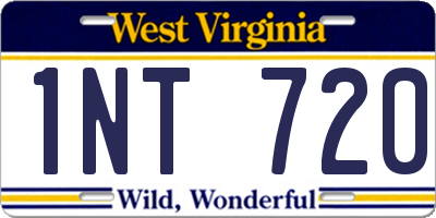 WV license plate 1NT720