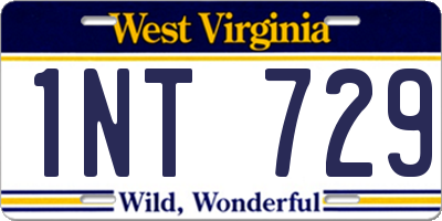 WV license plate 1NT729