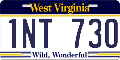 WV license plate 1NT730