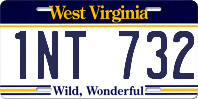 WV license plate 1NT732