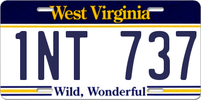 WV license plate 1NT737