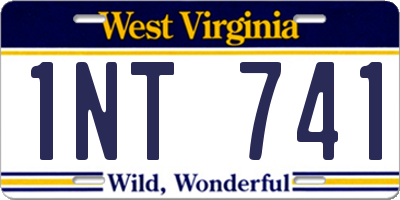 WV license plate 1NT741
