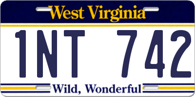 WV license plate 1NT742