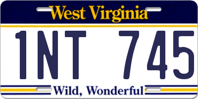 WV license plate 1NT745
