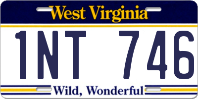 WV license plate 1NT746