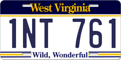 WV license plate 1NT761