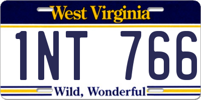WV license plate 1NT766