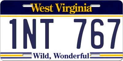 WV license plate 1NT767