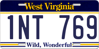 WV license plate 1NT769