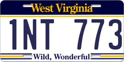 WV license plate 1NT773