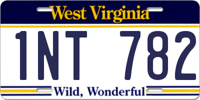 WV license plate 1NT782