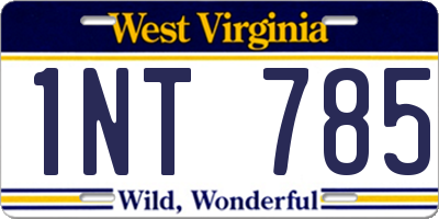 WV license plate 1NT785