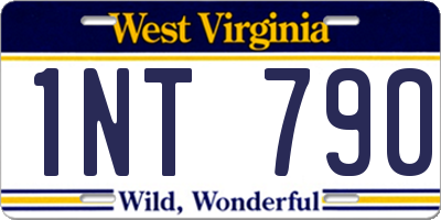 WV license plate 1NT790