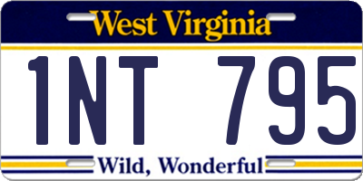 WV license plate 1NT795