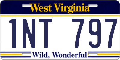 WV license plate 1NT797