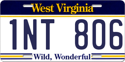 WV license plate 1NT806