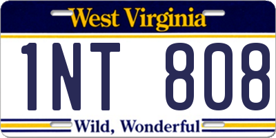 WV license plate 1NT808