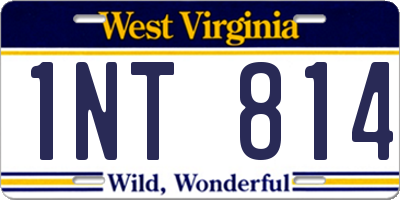 WV license plate 1NT814