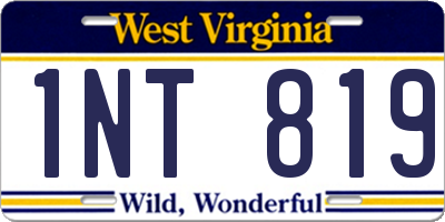 WV license plate 1NT819