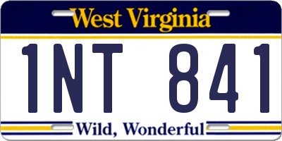 WV license plate 1NT841