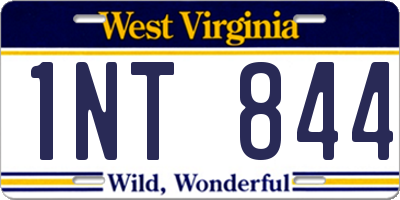 WV license plate 1NT844
