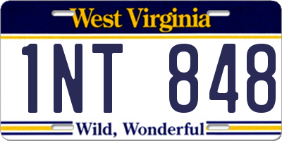 WV license plate 1NT848