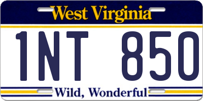 WV license plate 1NT850