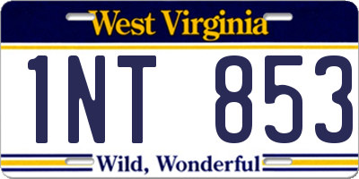 WV license plate 1NT853