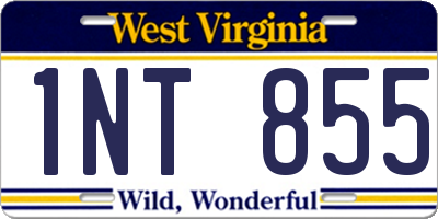 WV license plate 1NT855