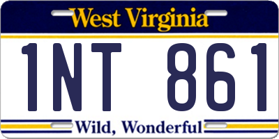 WV license plate 1NT861
