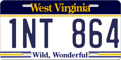 WV license plate 1NT864