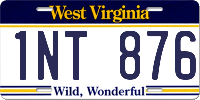 WV license plate 1NT876