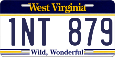 WV license plate 1NT879