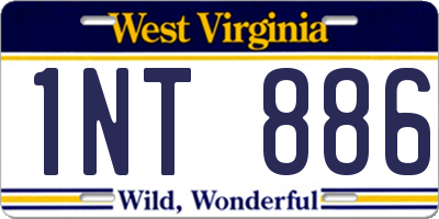 WV license plate 1NT886