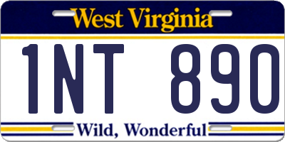 WV license plate 1NT890
