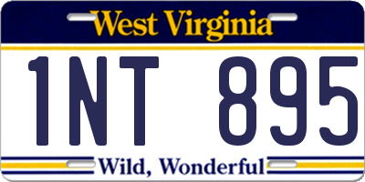 WV license plate 1NT895