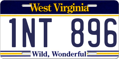 WV license plate 1NT896