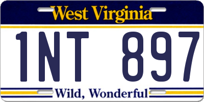 WV license plate 1NT897