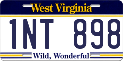 WV license plate 1NT898