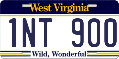 WV license plate 1NT900