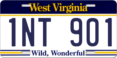 WV license plate 1NT901