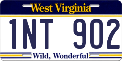 WV license plate 1NT902