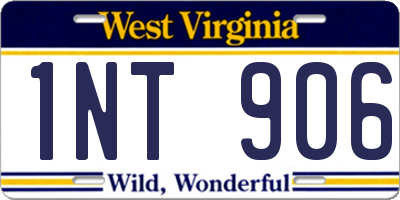 WV license plate 1NT906