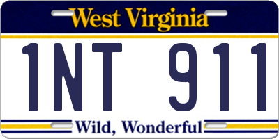 WV license plate 1NT911
