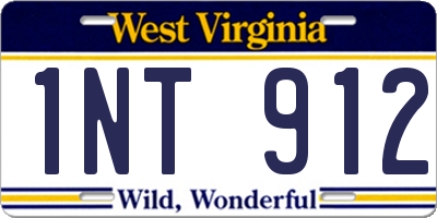 WV license plate 1NT912