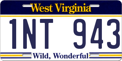 WV license plate 1NT943